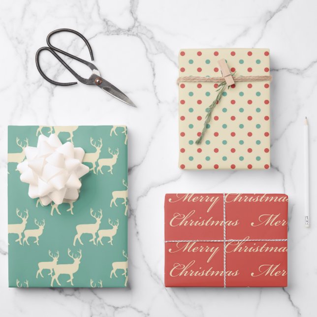 Wrapping Paper Flat Sheet Set of 3 (Front)
