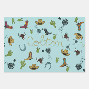 Wrapping Paper Flat Sheet Set of 3