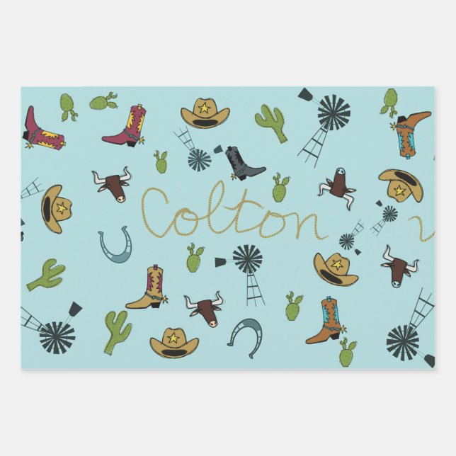 Wrapping Paper Flat Sheet Set of 3 (Front)