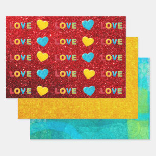 Wrapping Paper Flat Sheet Set of 3