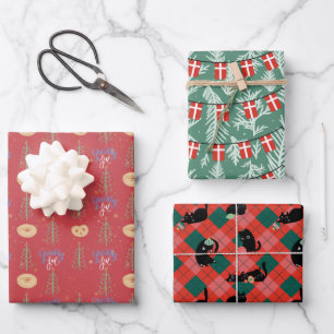 Wrapping Paper Flat Sheet Set of 3
