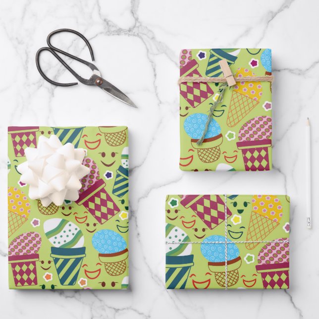 Wrapping Paper Flat Sheet Set of 3 (Front)
