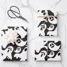 Wrapping Paper Flat Sheet Set of 3 Halloween theme
