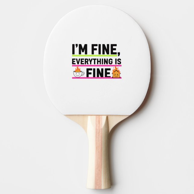 Wrapping Paper Flat Sheet Set of 3 Ping Pong Paddle (Front)