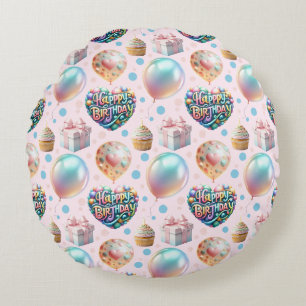 Wrapping Paper Flat Sheet Set of 3 Round Cushion