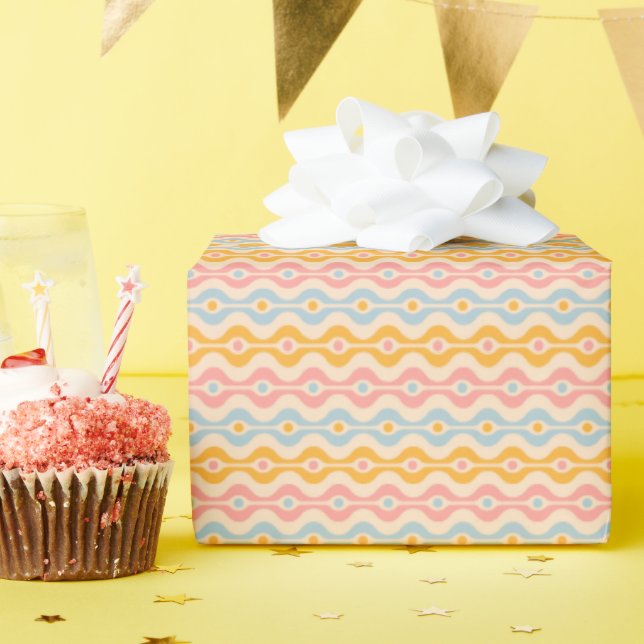 Wrapping paper for Christmas in retro style. (Birthday Party)