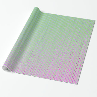 Wrapping Paper GREEN AND PINK FADED STRIPES 