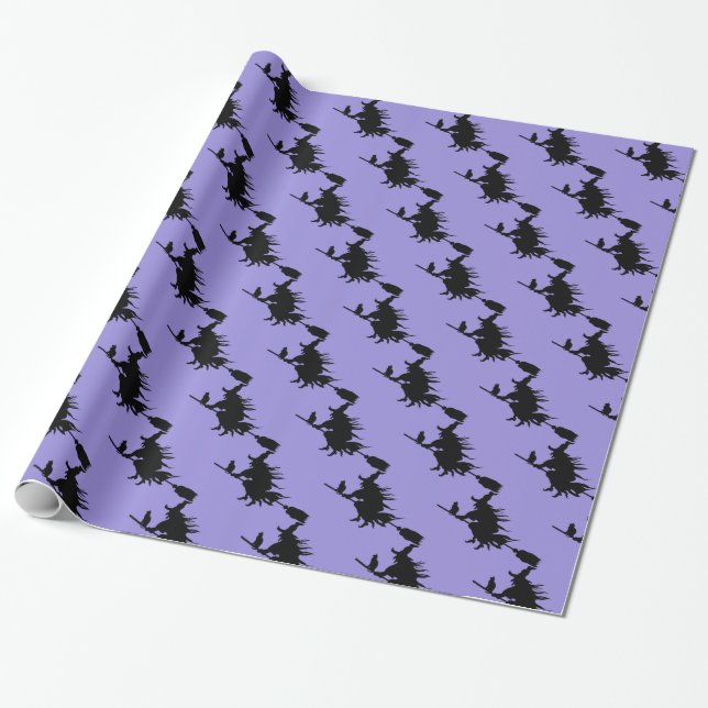 Wrapping Paper-Halloween Witch Paper (Unrolled)