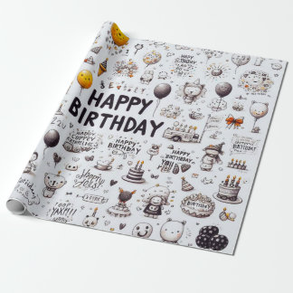 Wrapping Paper Happy Birthday 