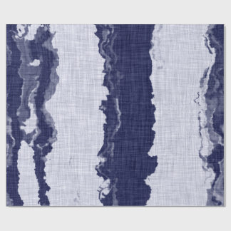 Wrapping Paper INDIGO BLUE JAPANESE DESIGN LINEN