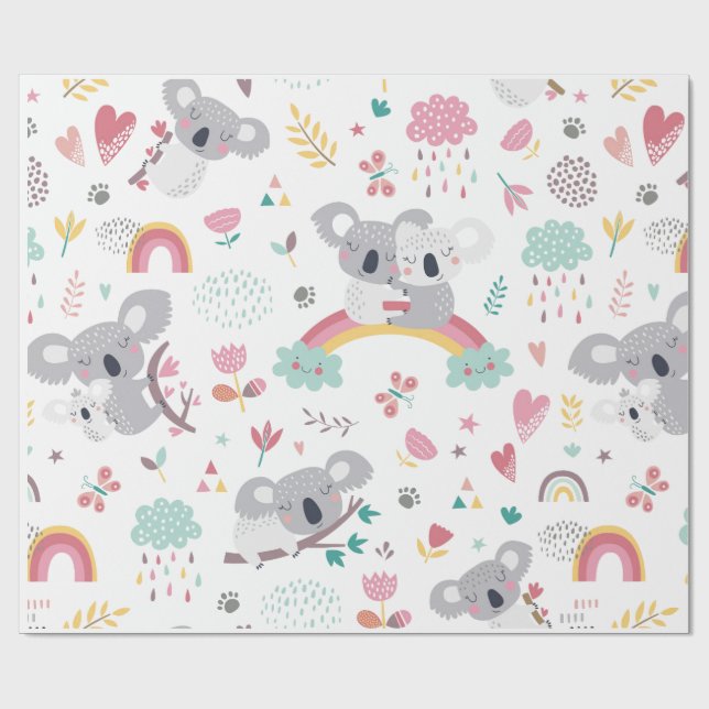 WRAPPING PAPER  : KOALA BEARS (Flat)