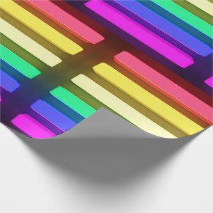 Wrapping Paper - LGBT Neon Lights Design 2