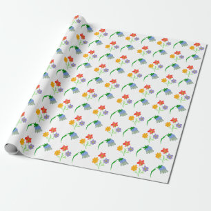 Wrapping Paper Modern Watercolor wildflowers