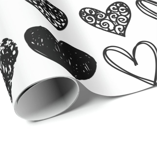 Wrapping Paper - Multi Patterned Hearts (Roll Corner)