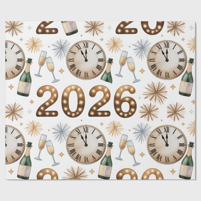 Wrapping Paper-New Year 2026 Wrapping Paper (Flat)