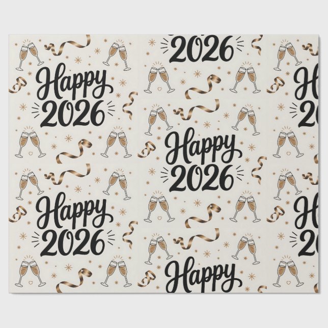 Wrapping Paper-New Year 2026 Wrapping Paper (Flat)