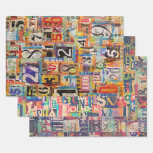 Wrapping paper or collage and decoupage paper