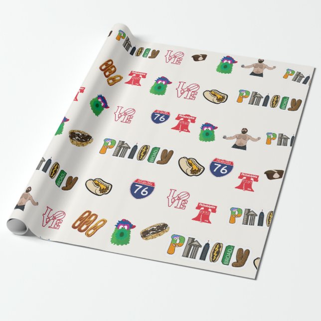 Wrapping Paper-Philadelphia Paper (Unrolled)