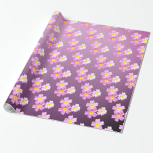 Wrapping Paper, Pink Flower Blossoms Wrapping Paper