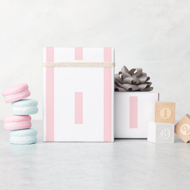 Wrapping Paper Pink & White Stripe Square (Baby Shower)