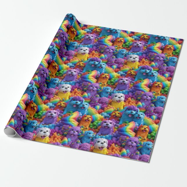 Wrapping Paper - Pride Puppies 1 (Unrolled)