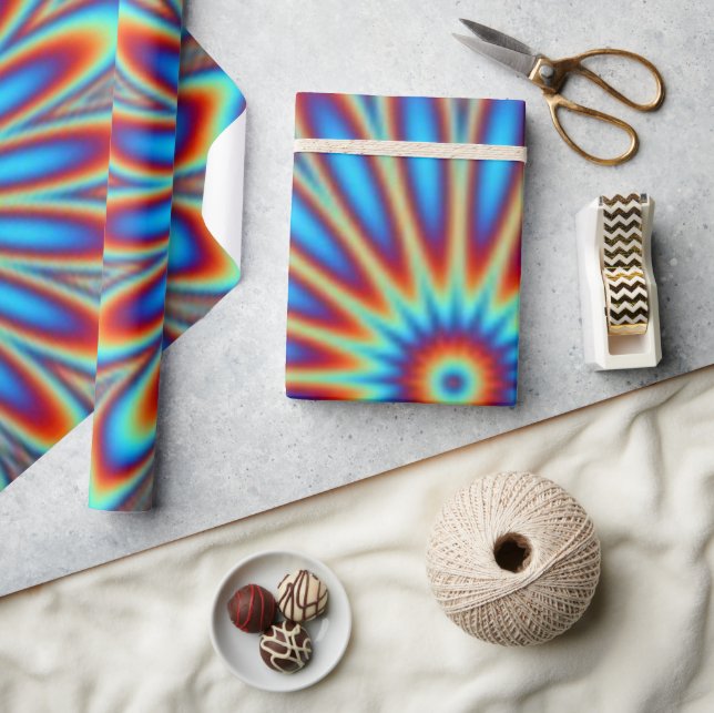 Wrapping Paper - Psychedelic Art Flower (Crafts)