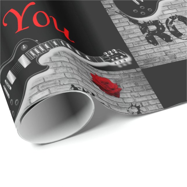 Wrapping paper Rock Music (Roll Corner)