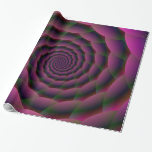 Wrapping Paper Rope Spiral in Purple Red and Green
