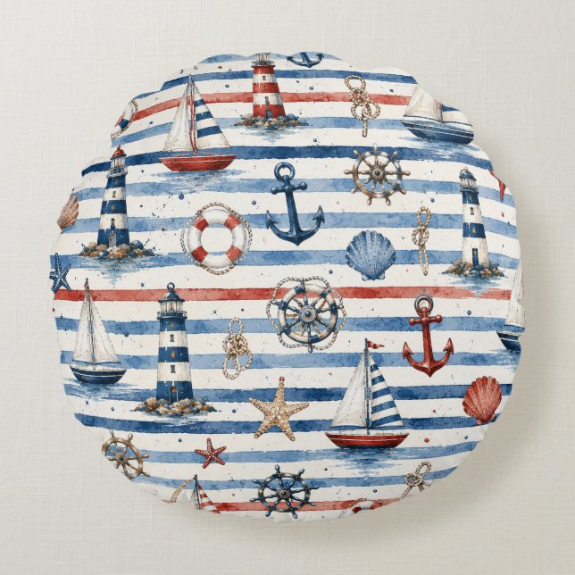 Wrapping Paper Round Cushion (Front)