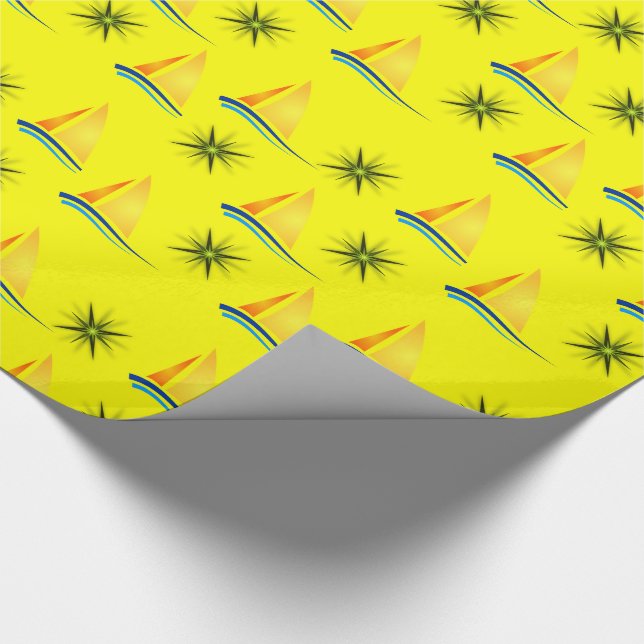 Wrapping paper Sailboats (Corner)
