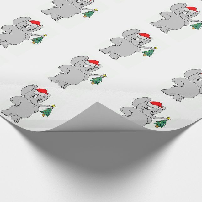 Wrapping Paper/Santa Elephant Wrapping Paper (Corner)
