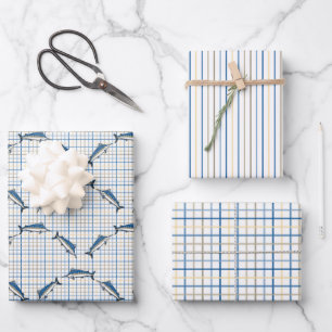 Wrapping Paper Set - Blue Marlins