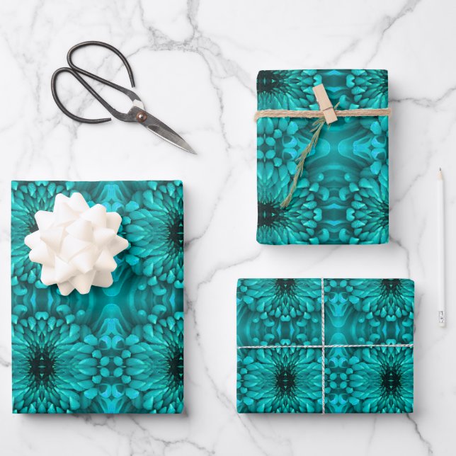 Wrapping Paper Set - Chrysanthemum Kaleidoscopics (Front)