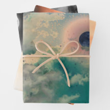 Wrapping Paper Set of 3 NIGHT SKIES AND LIGHTING