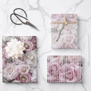 Wrapping Paper Set - Victorian Roses Collage