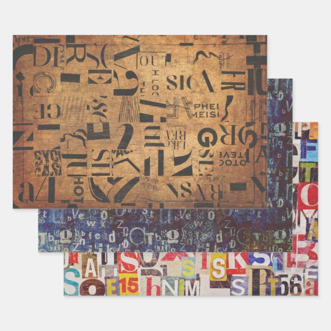 Wrapping Paper Sheets for decoupage, collage, etc (Set)