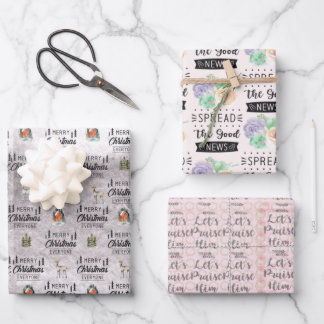 Wrapping Paper Sheets Set of 3