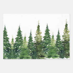 Wrapping Paper Sheets - Watercolor Forest