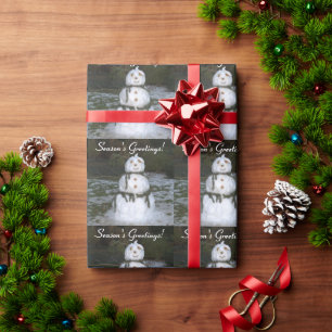 Wrapping Paper Snow Lady with Spruce Scarf
