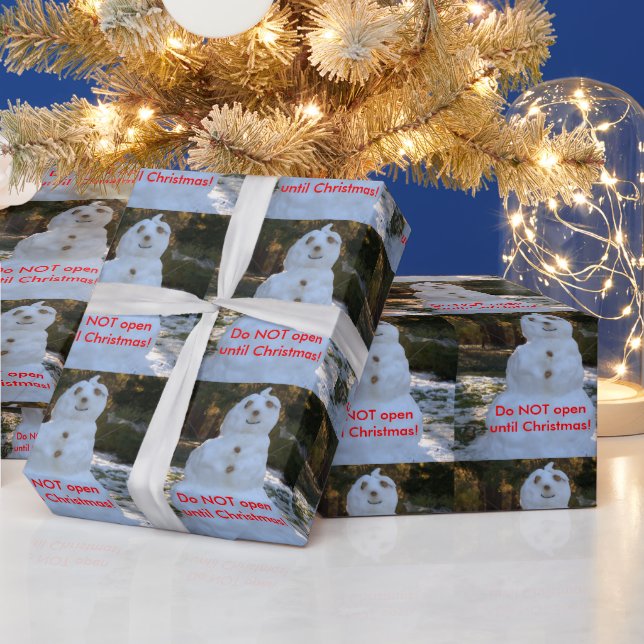 Wrapping Paper Snowman Do NOT Open Until Christmas (Holidays)