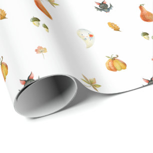 Wrapping Paper - Spooky Halloween Pumpkin Pattern