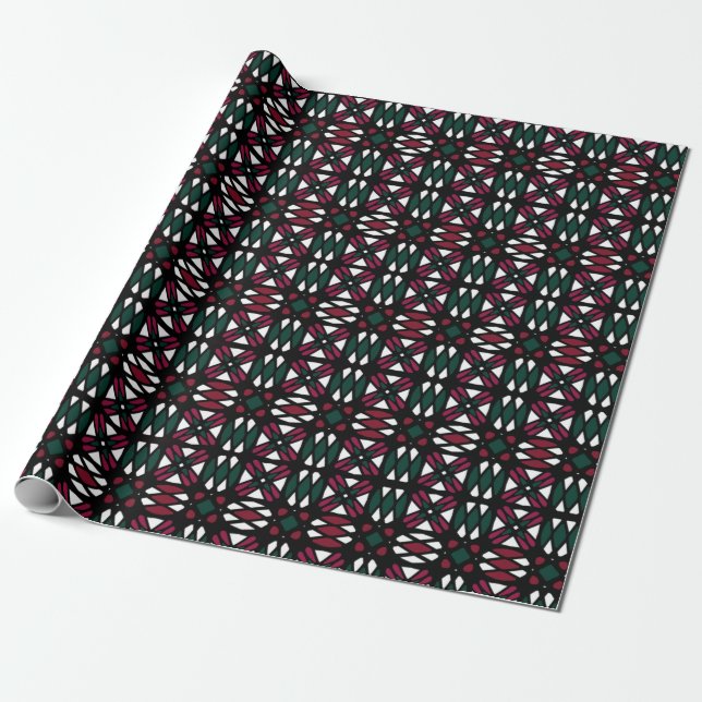 Wrapping Paper - Stained Glass Xmas (Unrolled)