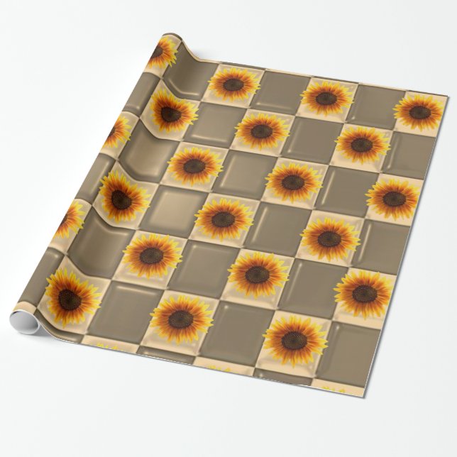 Wrapping paper Sunflower (Unrolled)