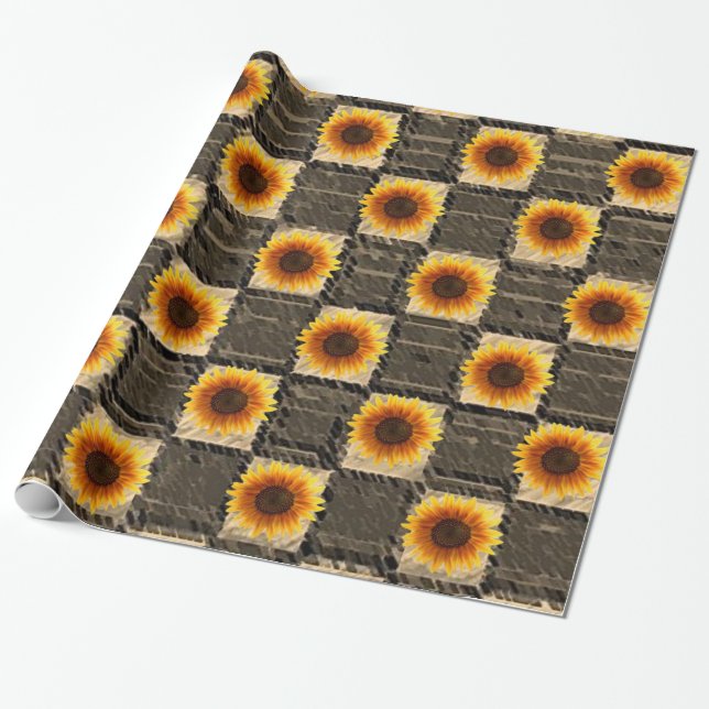 Wrapping paper Sunflower (Unrolled)