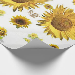wrapping paper sunflowers