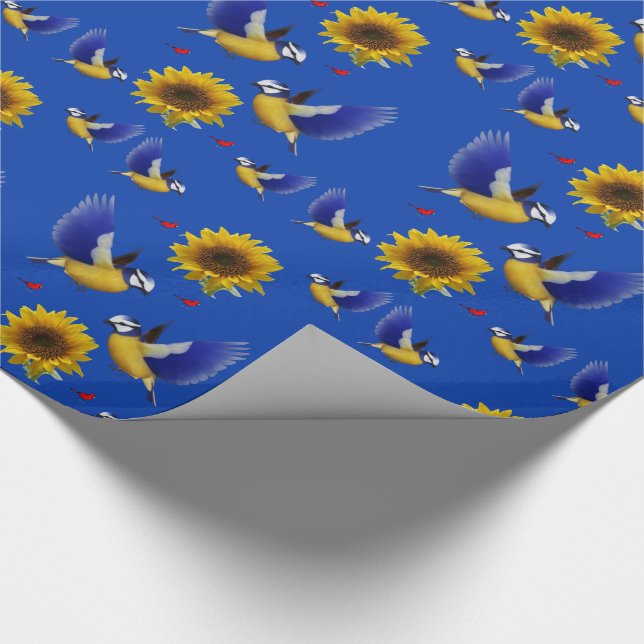 wrapping paper sunflowers (Corner)