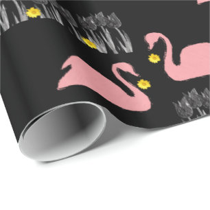 Wrapping paper Swans