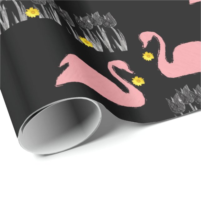 Wrapping paper Swans (Roll Corner)