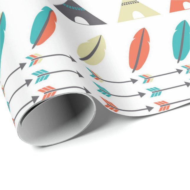 Wrapping Paper - Teepee Tribal (Roll Corner)