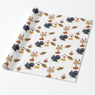 Wrapping paper Thanksgiving